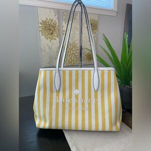 💯 authentic Kate Spade Yellow Stripe Street Tote